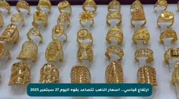 ارتفاع قياسي.. أسعار الذهب تتصاعد بقوة اليوم 27 سبتمبر 2025